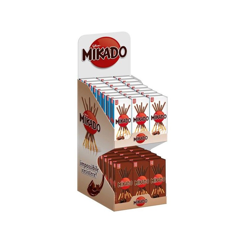 Mikado & Go Pocket Espositore Latte e Fondente 48 pz da 389 gr