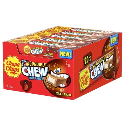 Chupa Chups Incredible Chew Caramella Morbida Gusto Cola 20 Stick