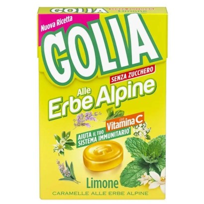 Golia Caramelle alle Erbe Alpine Gusto Limone Senza Zucchero 20 Astucci