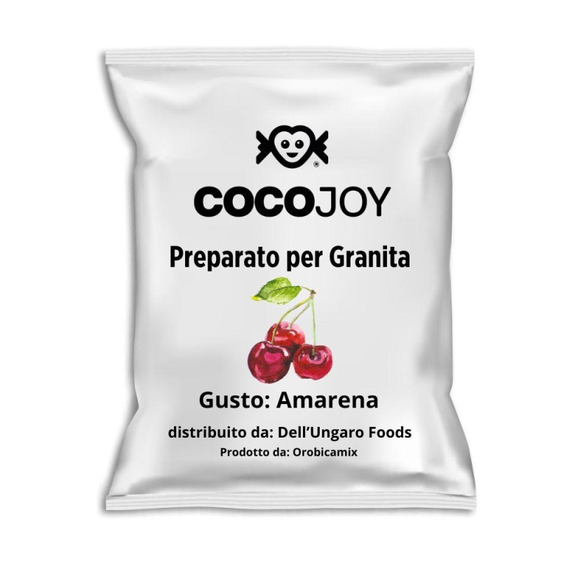 Cocojoy Preparato in Polvere per Granita al Gusto Amarena Busta da 620 gr Senza Glutine