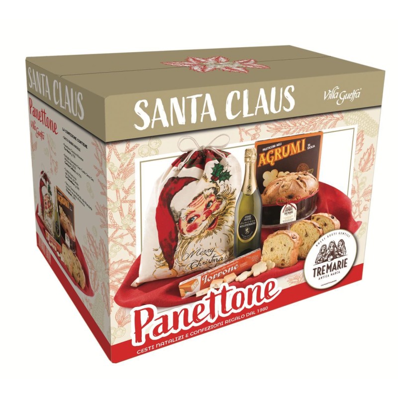 Sacco Natalizio Villa Guelfa SANTA CLAUS PANETTONE da 5 pezzi