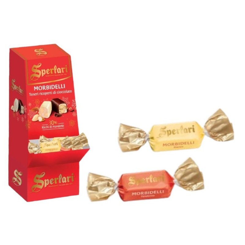 Sperlari Morbidelli Torroncini Assortiti Bianco e Fondente Espositore da 1 Kg