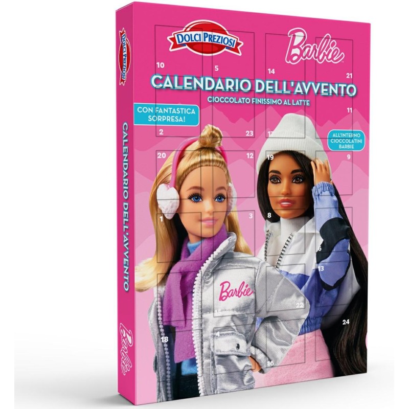 Calendario dell'Avvento BARBIE Dolci Preziosi con Cioccolatini a Latte 220g