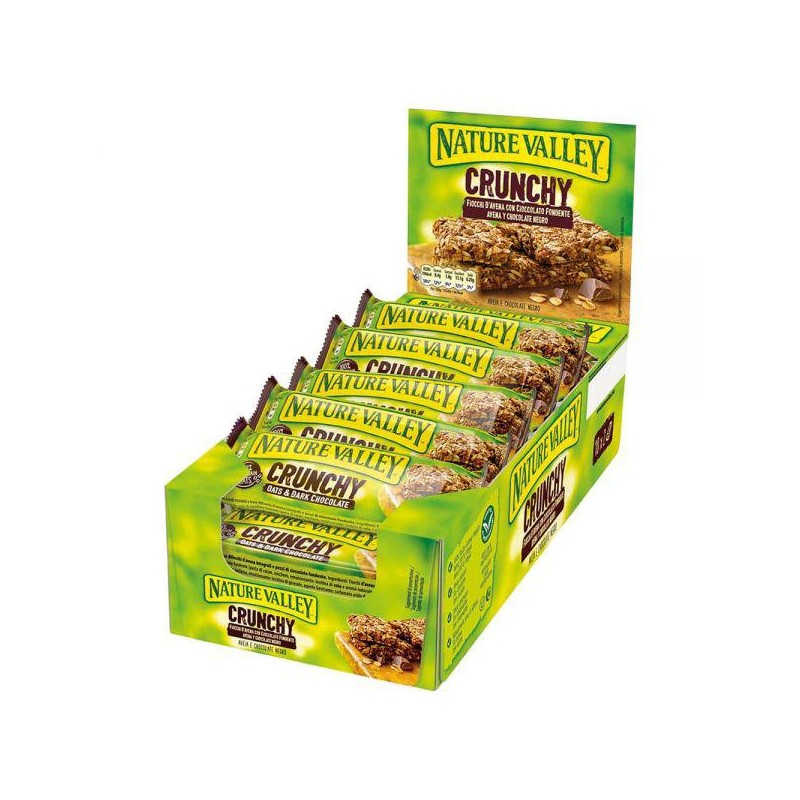 Nature Valley Crunchy Barrette Fiocchi d'Avena e Cioccolato Fondente 36 pz (18x2)