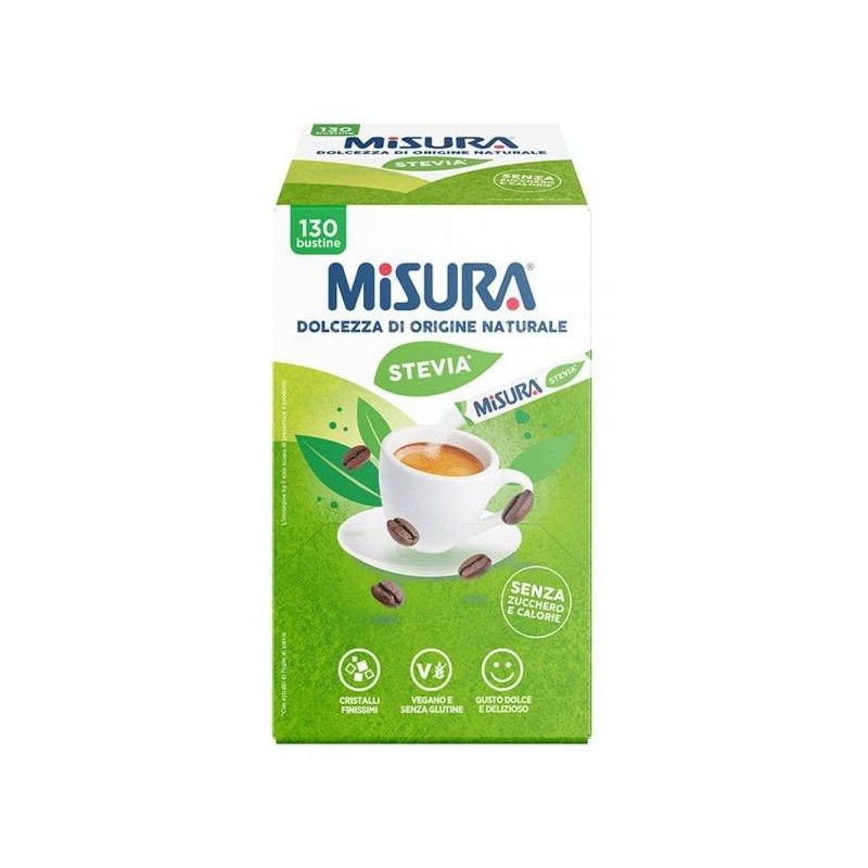 Misura Stevia Dolcificante Senza Zucchero e Calorie Box da 130 Bustine