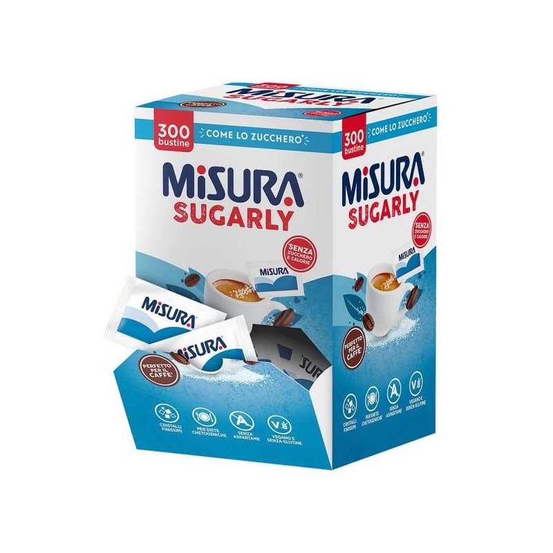 Misura Sugarly Dolcificante Senza Zucchero e Calorie Box da 300 Bustine