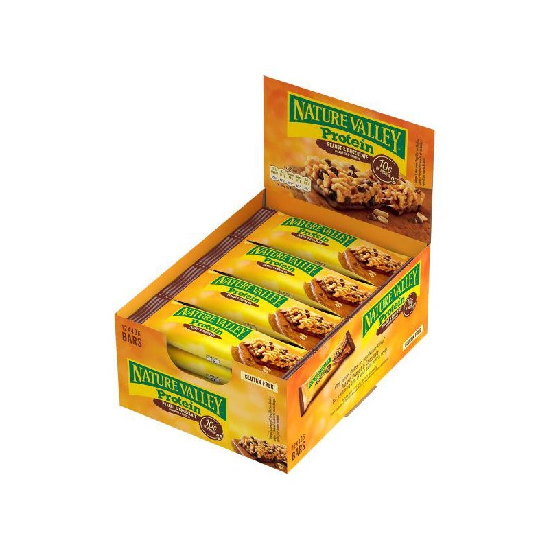 Nature Valley Protein Barrette Arachidi e Cioccolato Senza Glutine 12 x 40gr