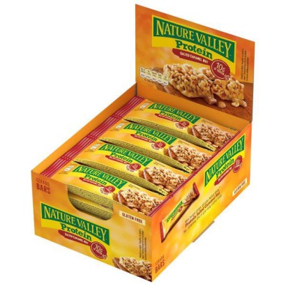 Nature Valley Protein Barrette Arachidi e Caramello Salato Senza Glutine 12 x 40gr