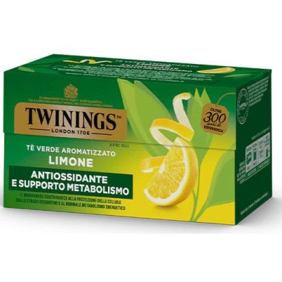 Twinings Te' Verde Aromatizzato al Limone Confezione da 25 Filtri