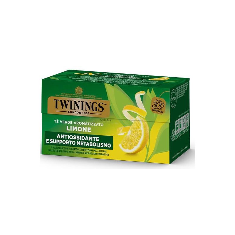 Twinings Te' Verde Aromatizzato al Limone Confezione da 25 Filtri