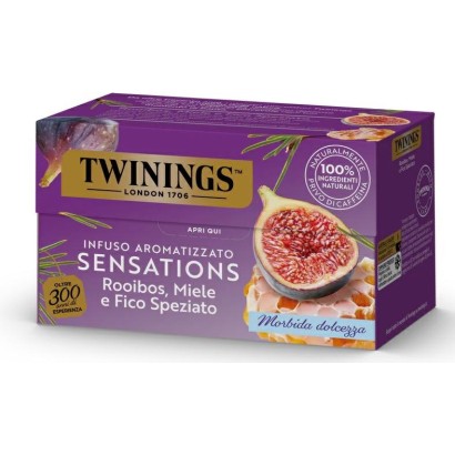 Twinings Infuso Aromatizzato Rooibos Miele Fico Speziato Confezione da 20 Filtri