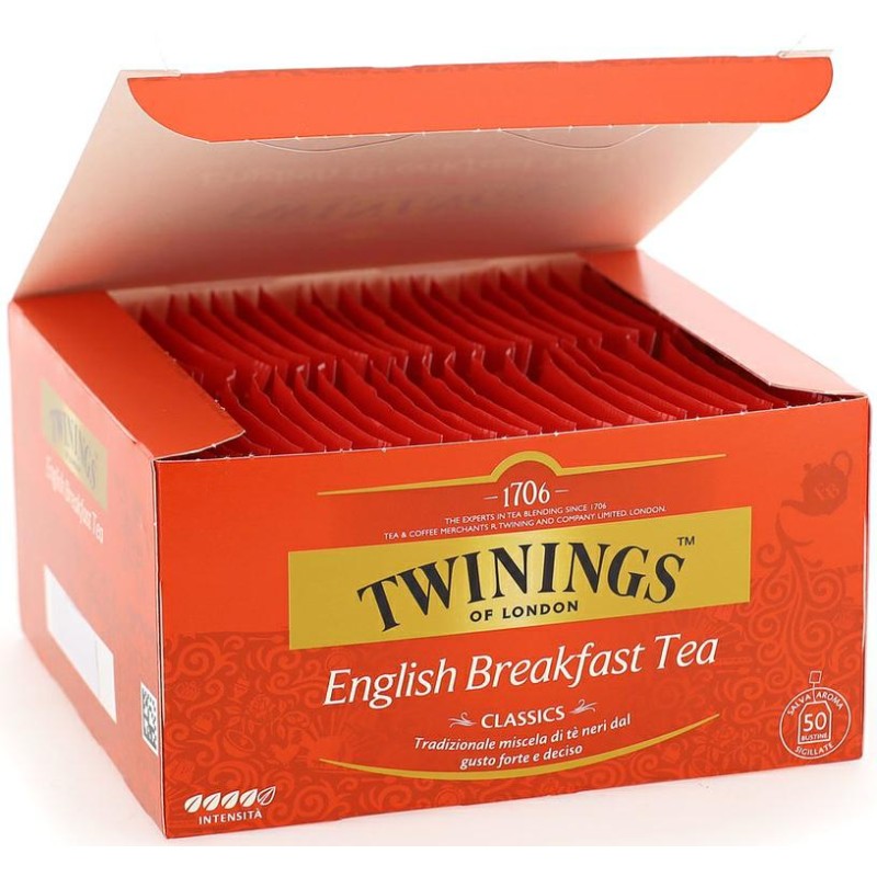 Twinings English Breakfast Tea Classic Confezione da 50 Filtri