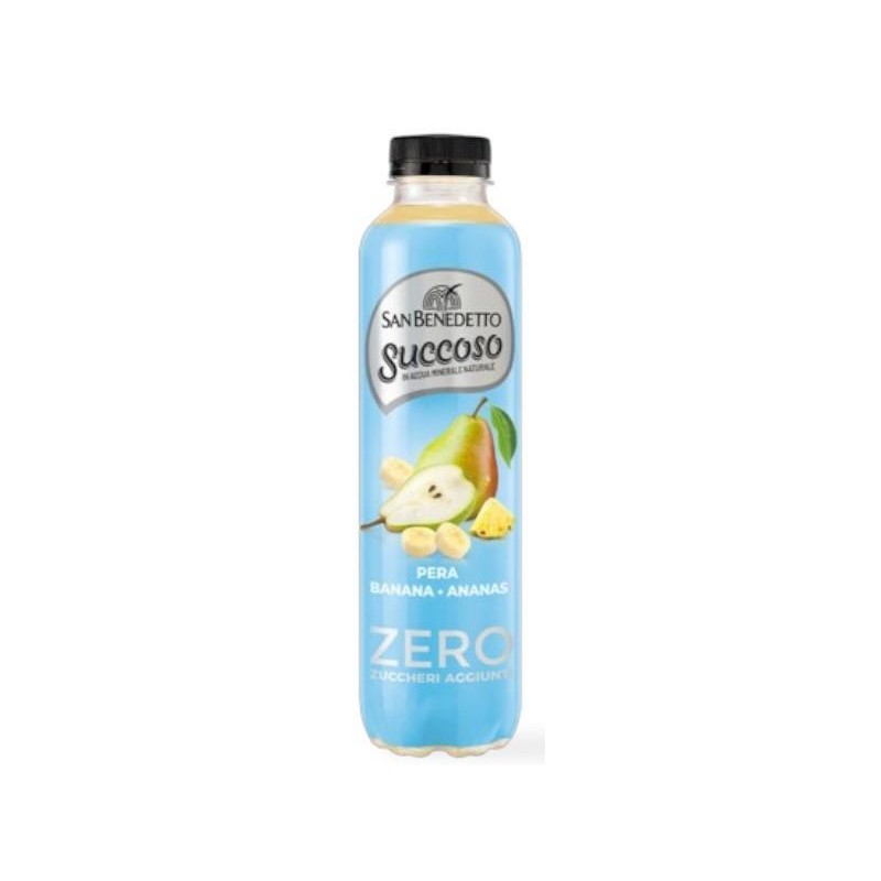 San Benedetto Succoso Zero Pera Banana ed Ananas 0,40L x 12