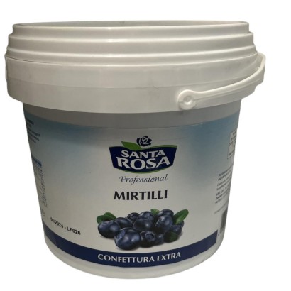 Santa Rosa Confettura Extra di Mirtilli Barattolo da 3,2 Kg