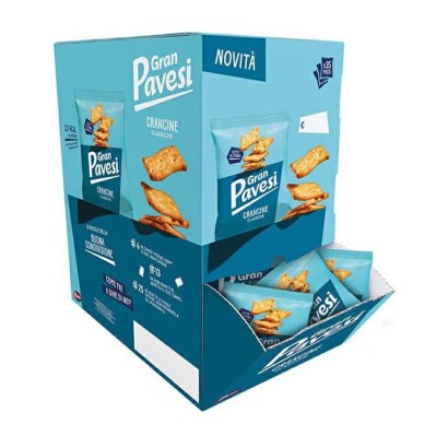 Gran Pavesi Crancine Classiche cotte al forno - Confezione da 35 bustine da 30gr ciascuna, snack croccante e leggero