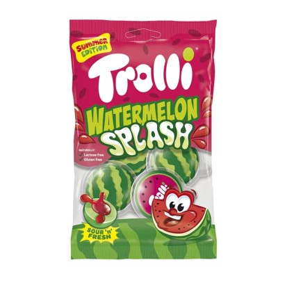 Trolli Watermelon Splash Caramelle Gusto Anguria con Ripieno 75gr