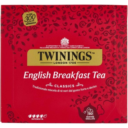 Twinings English Breakfast Tea Classic Confezione da 50 Filtri