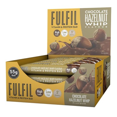 Fulfil Barretta Proteica Cioccolato e Nocciola Ð Confezione da 15 barrette da 55g