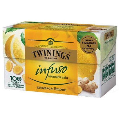 Twinings Infuso Aromatizzato Zenzero e Limone Confezione da 20 Filtri