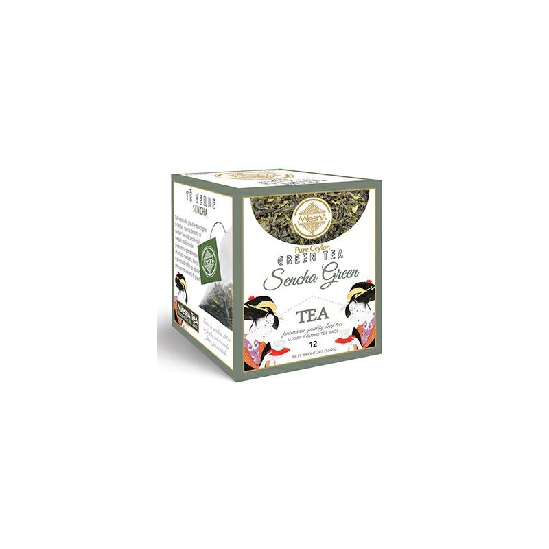 Mlesna Te Verde Pure Sencha 12 Filtri Piramidali Salvaroma