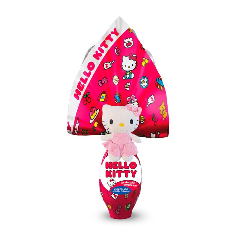 Uovo di Pasqua al Latte Hello Kitty con Peluche gr.300 Walcor