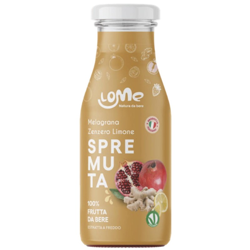 Lome Spremuta di Melagrana Zenzero e Limone 12 Bottiglie da 200 ml