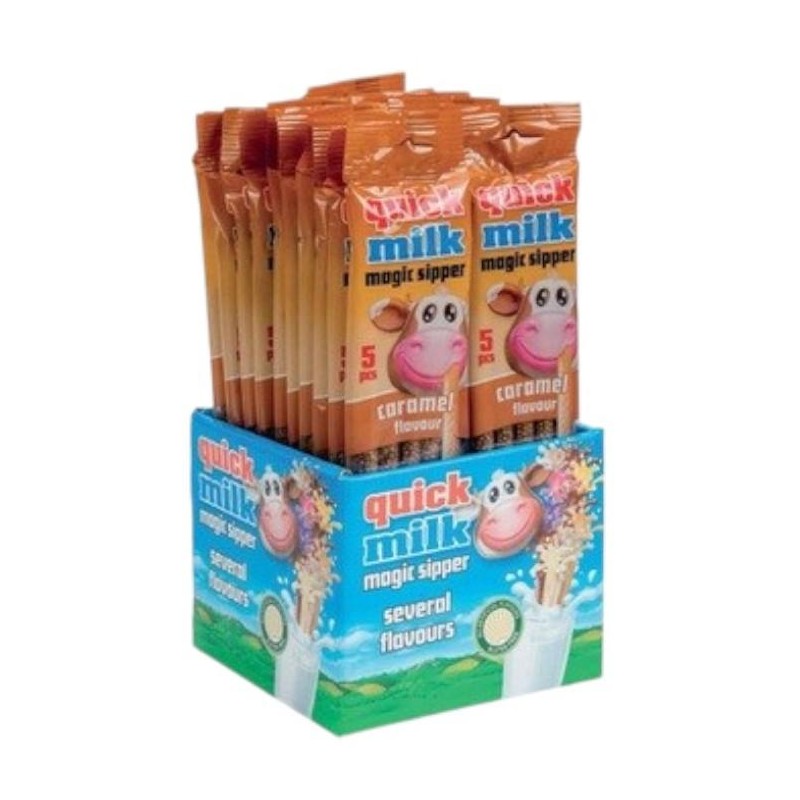 Quick Milk Cannucce Caramello da 30gr - da 20 cannucce