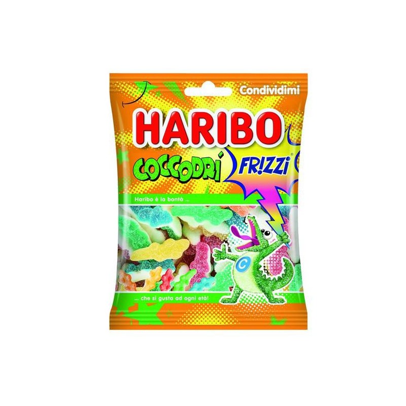 Haribo Caramelle Coccodri Frizzi Busta da 80 grammi
