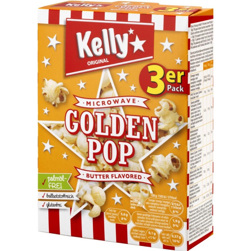 PopCorn Kelly's per Microonde al Burro gr.270