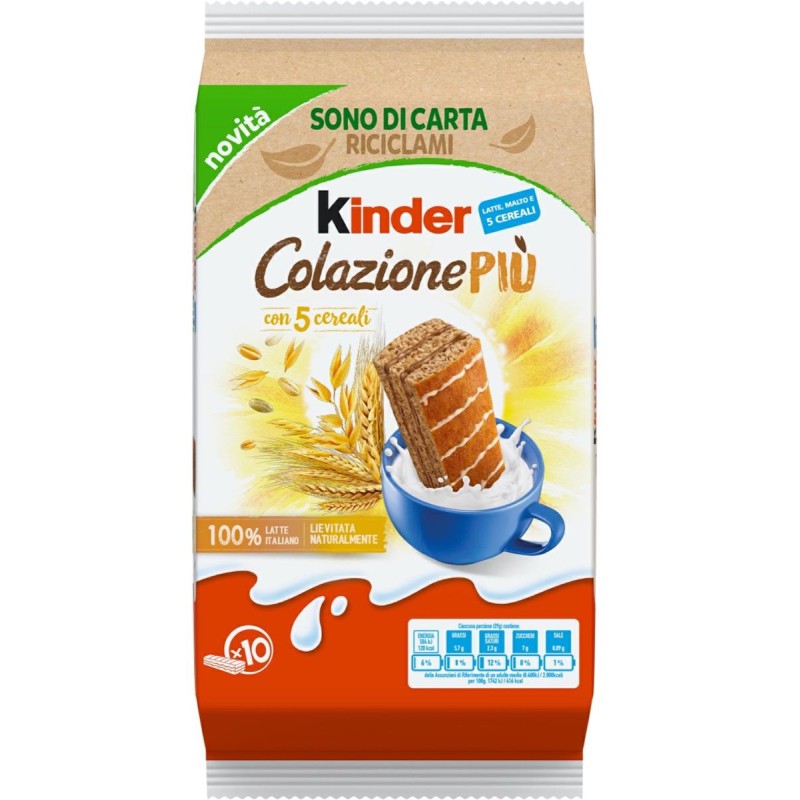 Kinder Colazione Pi da 10 merendine - confezione da gr.290