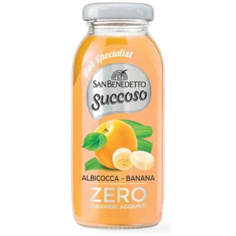 Succoso Zero Albicocca-Banana Vetro 0,2Lx12 San Benedetto