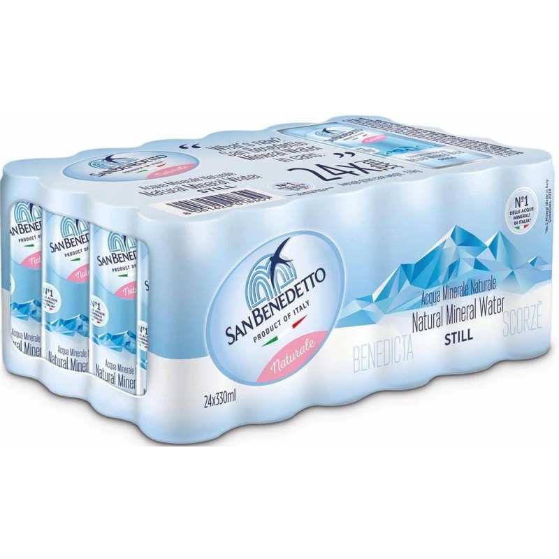 Acqua in Lattina Sleek Naturale 0,33Lx24 San Benedetto