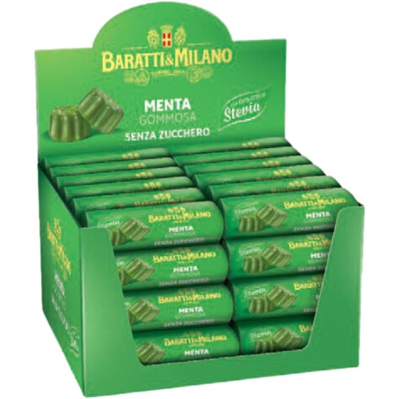 Stick Mora Gommosa Menta con Stevia & Milano Expo gr.19 da 48 stick