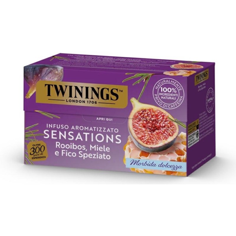Twinings Infuso Aromatizzato Rooibos Miele Fico Speziato Confezione da 20 Filtri