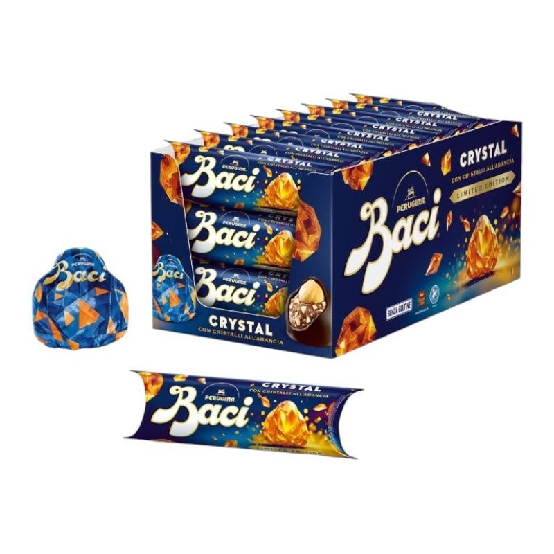 Baci Perugina Tubo Crystal Nestle' 3 baci da 21 tubi da gr.37,5 