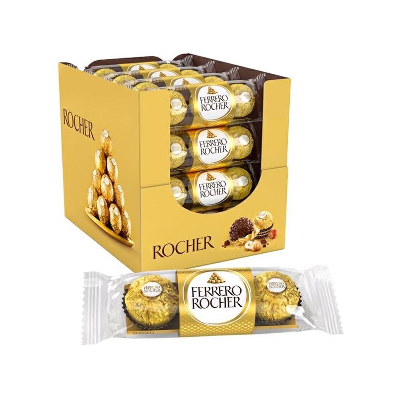 Ferrero Rocher Cioccolatini Ripieno Nocciola Espositore da 48 pz