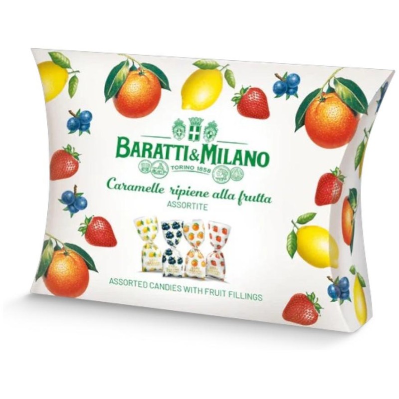 Baratti&Milano Caramelle Ripiene alla Frutta Assortite Confezione Regalo 180g