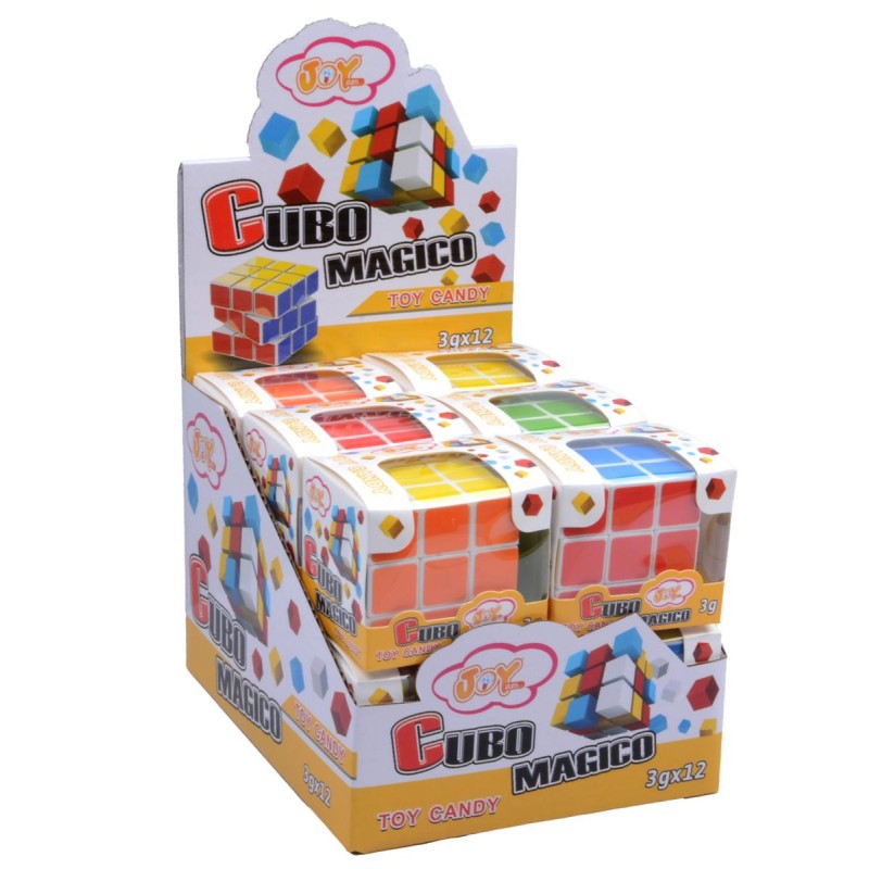 Cubo Magico con Caramelle Tutti Frutti Espositore da 3g x 12