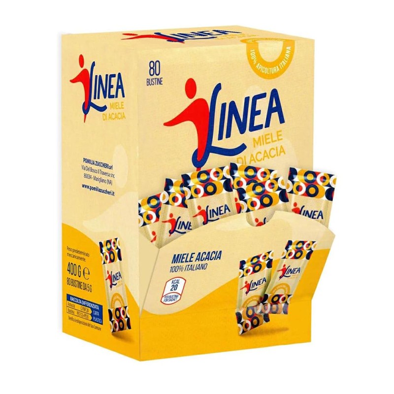 Linea Miele di Acacia 80 Pratiche Bustine Monodose da 5g - 400g