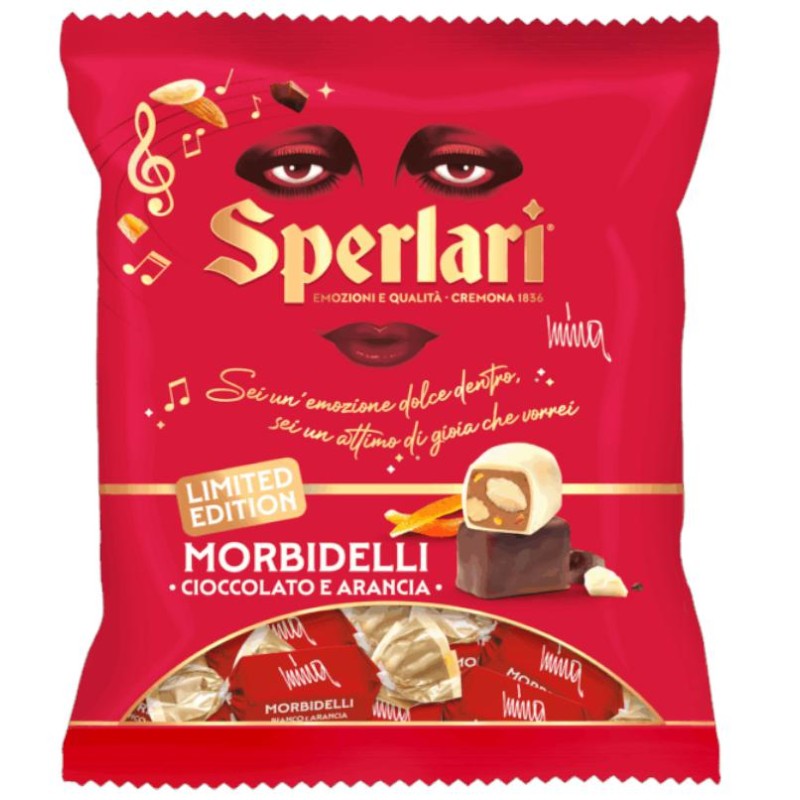 Sperlari Torroncini Morbidelli Mina Cioccolato e Arancia, Senza Glutine - 1Kg