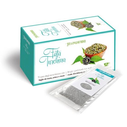 Tisana Fata Turchina 15 filtri  con Foglie di Mora Ortica e Mate Verde Regina di Fiori