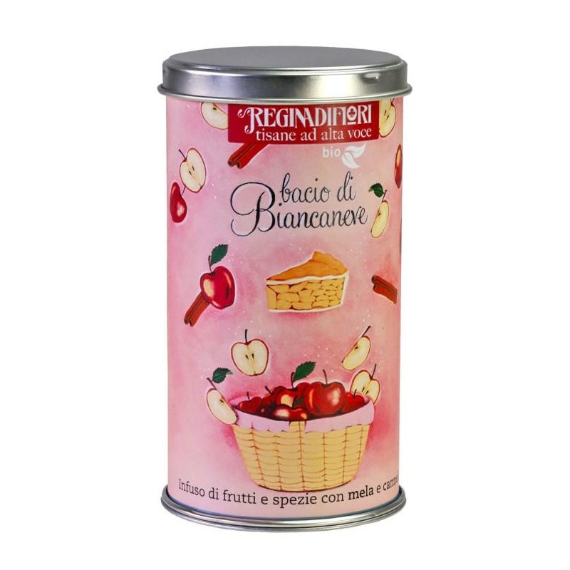 Lattina 12 filtri  Tisane ad Alta Voce Bio Bacio di Biancaneve Regina di Fiori