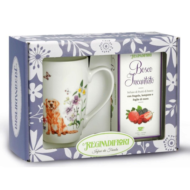 Scatola Vetrina Mug + Tisana Bosco Incantato Regina di Fiori
