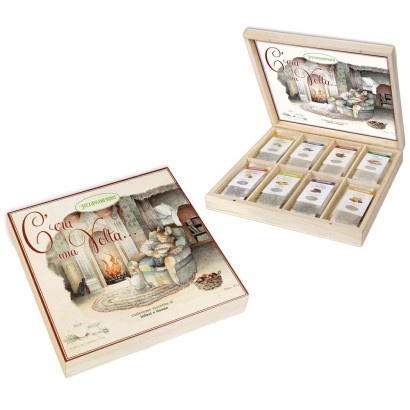 Scatola Regalo Legno 40 filtri 8 Tisane Regina di Fiori