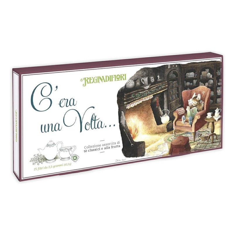 Scatola Regalo 25 filtri  Te' Assortiti Regina di Fiori