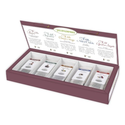 Scatola Regalo 25 filtri  Te' Assortiti Regina di Fiori