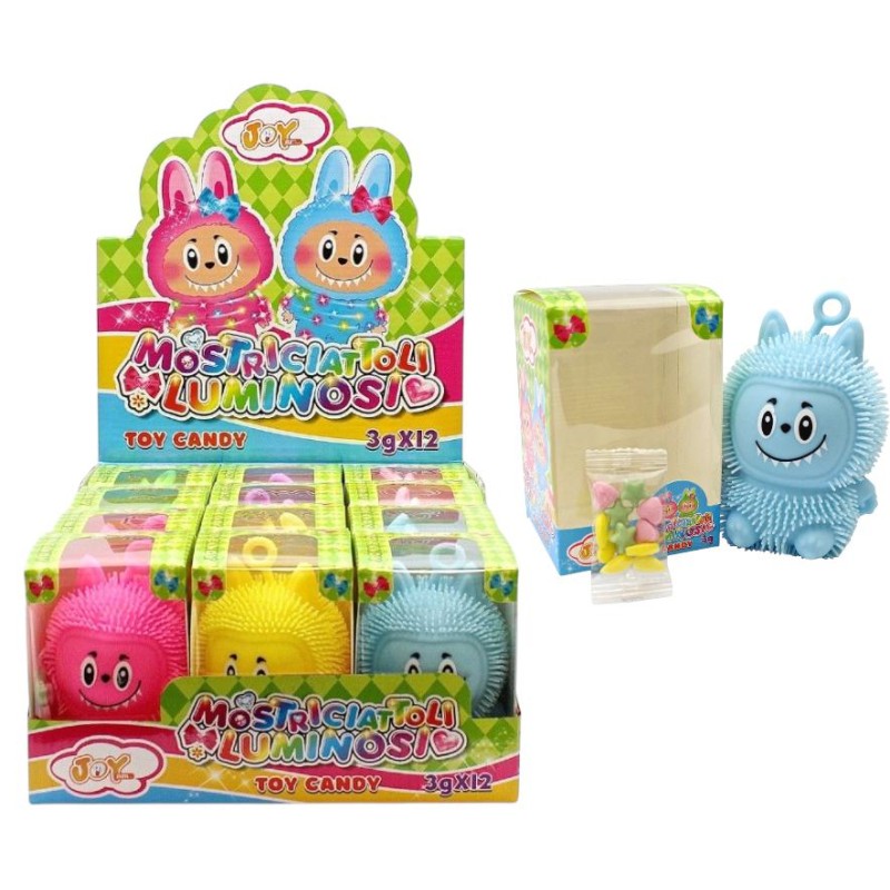 Joygum Mostriciattoli Luminosi Appendibili Con Caramelle 3g x12