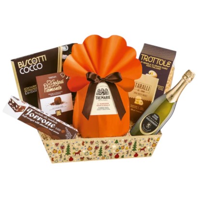 Vassoio Natalizio litografato Liberty pz.8 Villa Guelfa