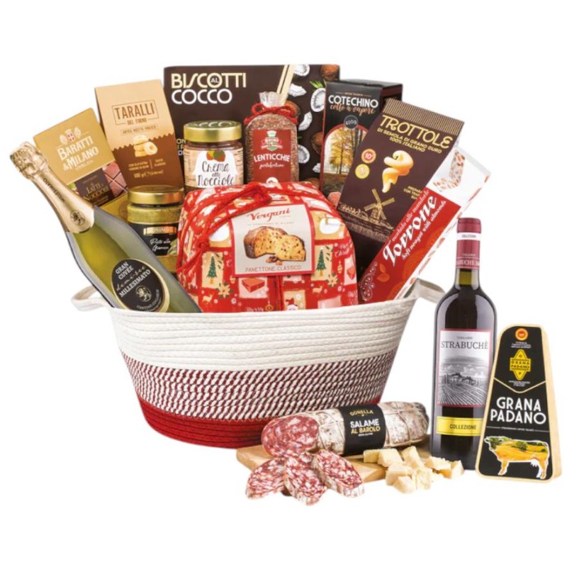 Cesto Natalizio in tessuto Raja pz.15 Villa Guelfa