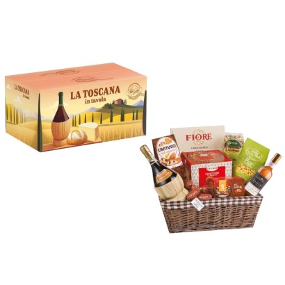 Cesto Natalizio litografato Toscana in Tavola pz.10 Villa Guelfa